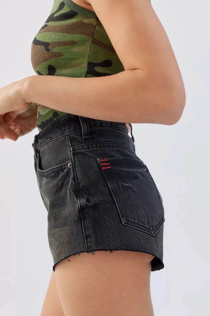 NEW BDG URBAN OUTFITTERS WOMEN S 30 BLACK CHEEKY DENIM JEAN SHORTS 80