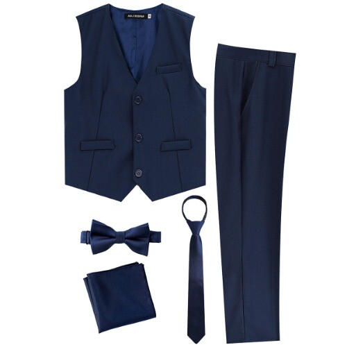 Suits Boys Kids Wedding Outfit Party Flower Formal Birthday Costume Clothes 5PCS - Picture 9 of 20