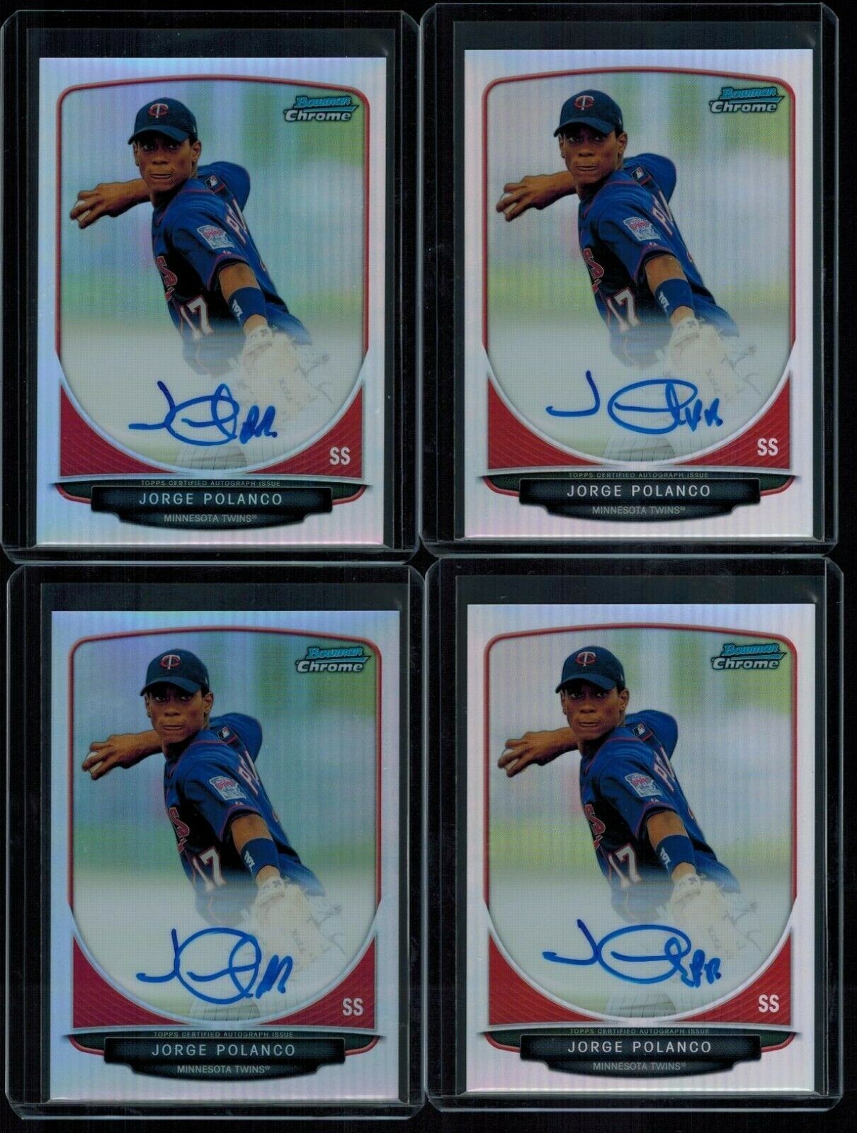 (1) Jorge Polanco 2013 Bowman Chrome Refractor /500 AUTO RC ROOKIE QTY AVAIL!