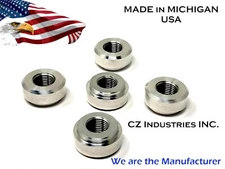 1/4 NPT QTY:5 ALUMINUM FEMALE WELD ON / WELD IN FLANGE FITTING BUNG,LOW PROFILE