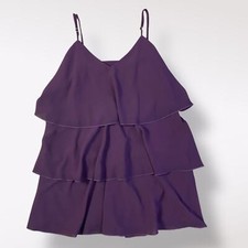Show me your Mumu NWOT Purple Suarez Ruffled Mini Dress Size XS Glam Party