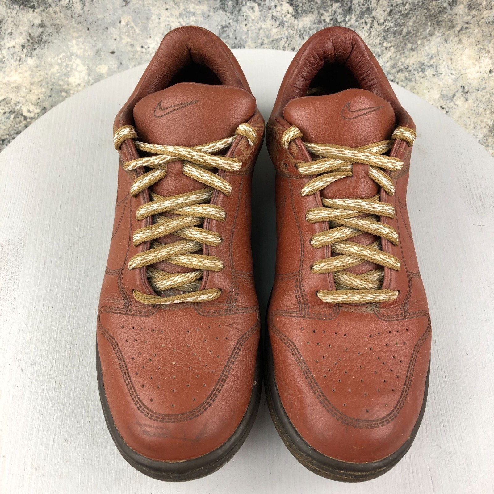 Sneakers da uomo Nike 9.5 2006 Dunk Low 1 pezzo marroni pony muschio spagnolo 312424 222