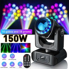 150W 18Prism Moving Head Light LED DMX RGBW Gobo Beam Stage Lighting Disco Party