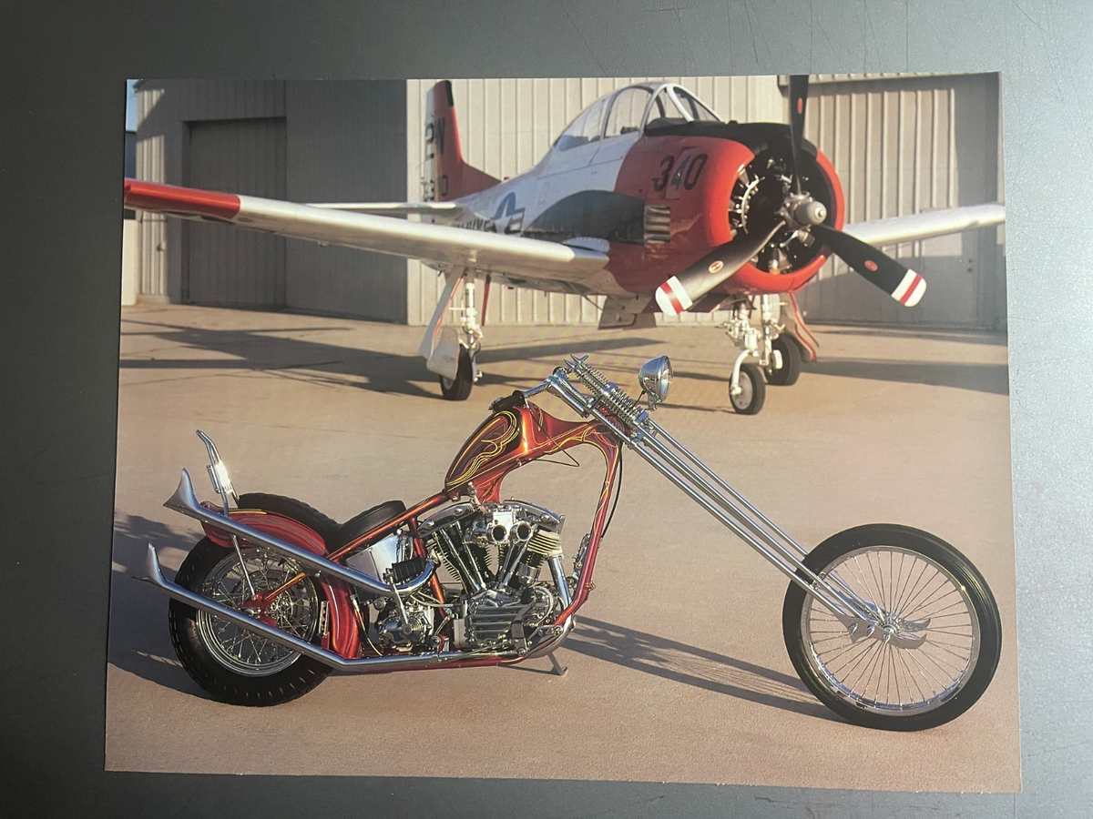 1970 Harley Davidson Shovelhead Chopper Motorcycle Picture Print RARE!!  L@@K