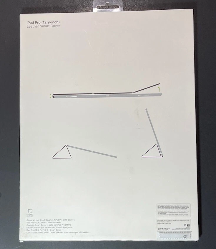 Funda inteligente oficial de cuero para iPad Pro de 12,9 pulgadas de Apple [azul medianoche] NUEVA Foto 2 de 3