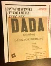 DADA MINI POSTER AD ISRAEL ISRAELI ART MUSEUM 100 Years Exhibition