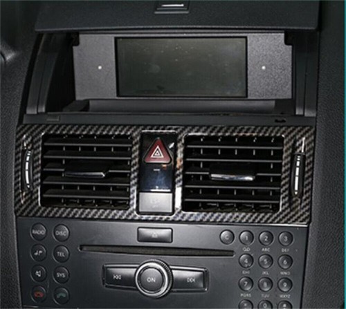 Carbon Fiber ABS Center Air Vent Outlet Cover For Benz G Class W463 G500 2004-11 - Foto 4 di 9