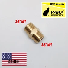 6 PCS Brass Pipe Nipple 3/8" Male NPT X 3/8" Male NPT  Fitting  Fuel, Oil,Water