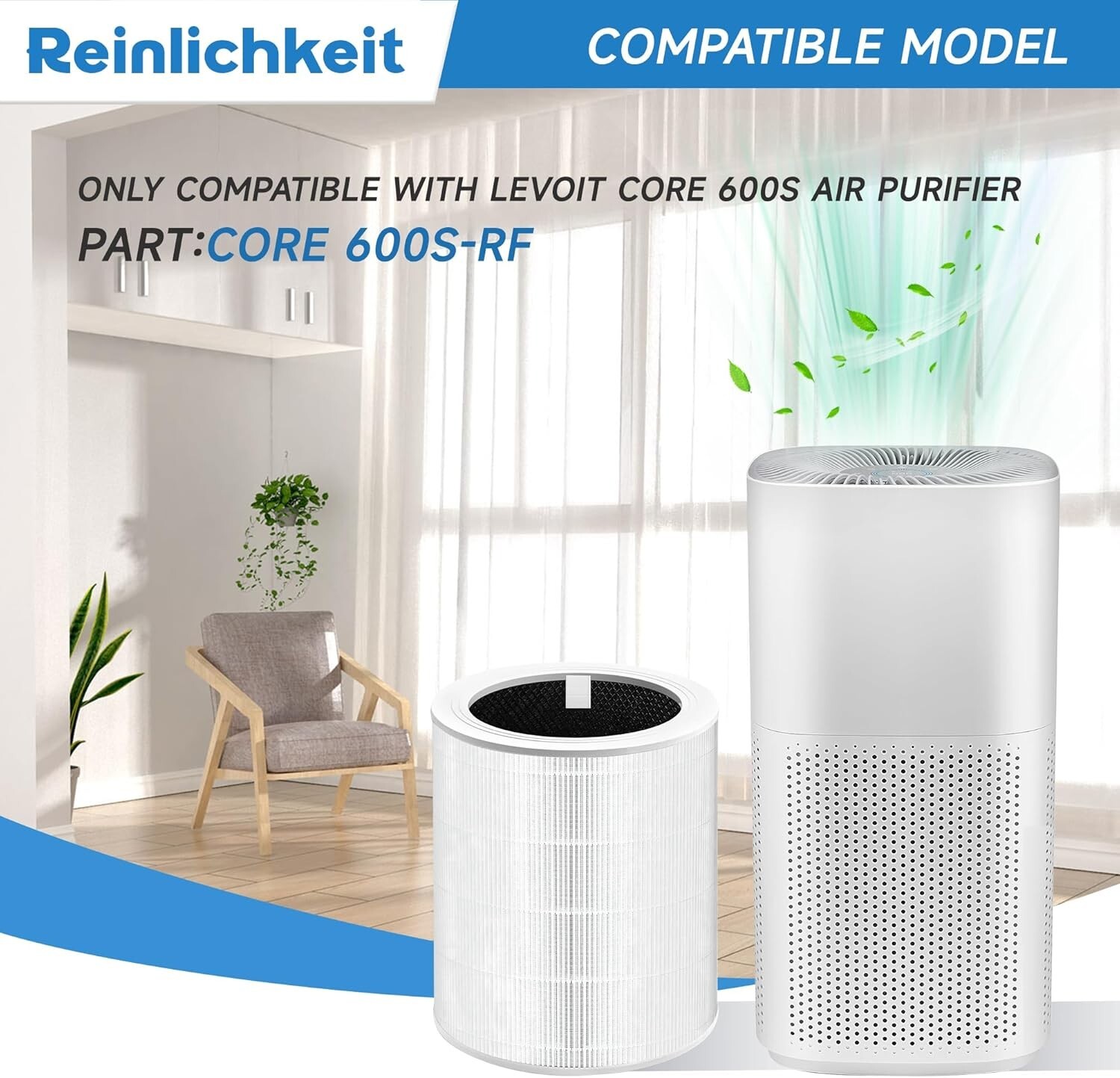 Core 600S H13 True HEPA Filter for LEVOIT Core 600S Smart Air Purifier