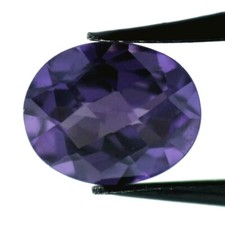 COLOR CHANGE CORUNDUM 10 x 8.25 MM OVAL CUT CHECKERBOARD TOP MAN MADE F-2952