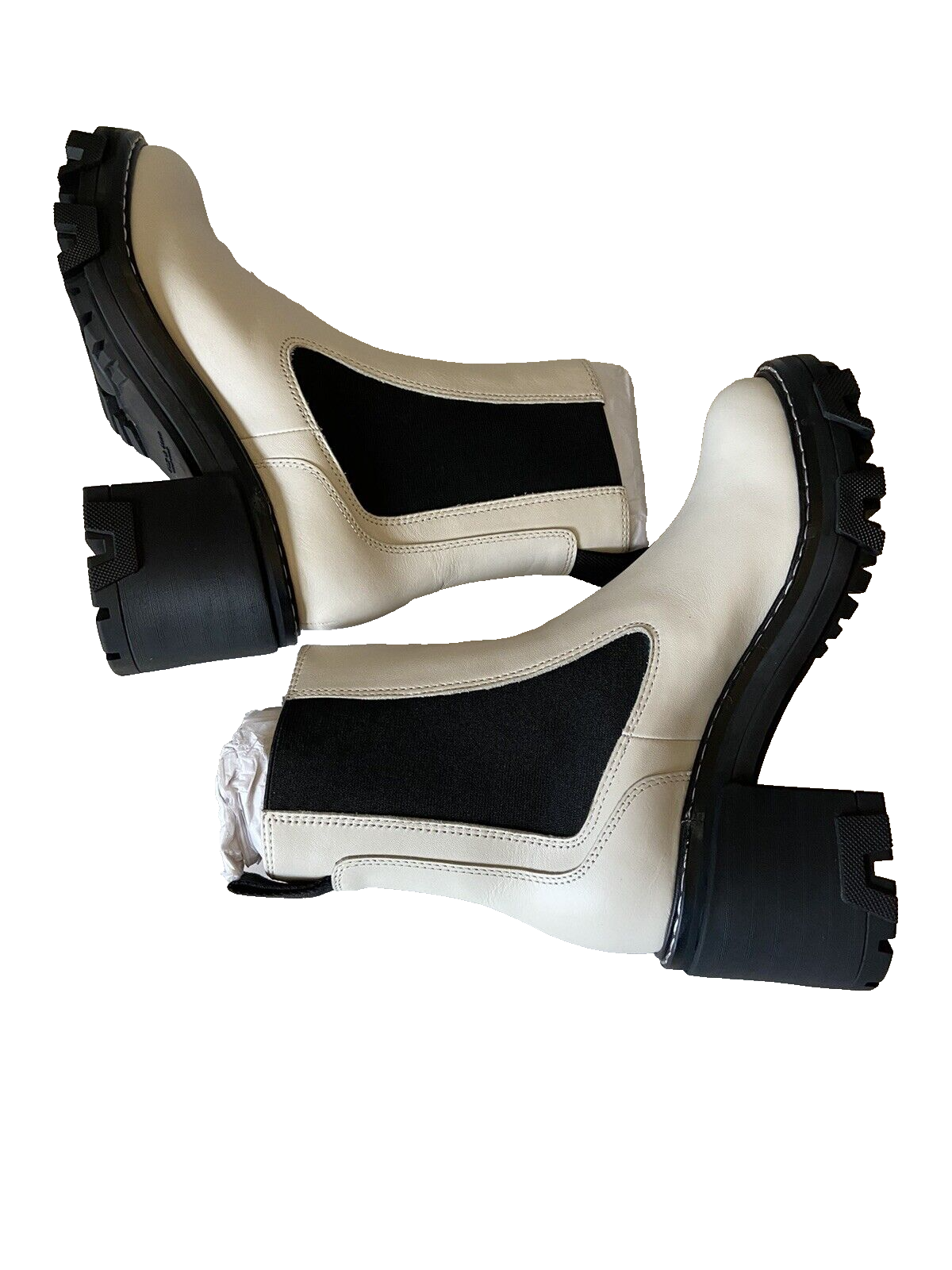 SAOLA Stivali Rag & Bone Chelsea Shiloh Mid US 8 5 suola bianca antica grossa nuovi con scatola $550