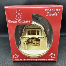 Old World Christmas Santa's Reindeer Barn Ornament #80013 NEW W/ Tag And Box