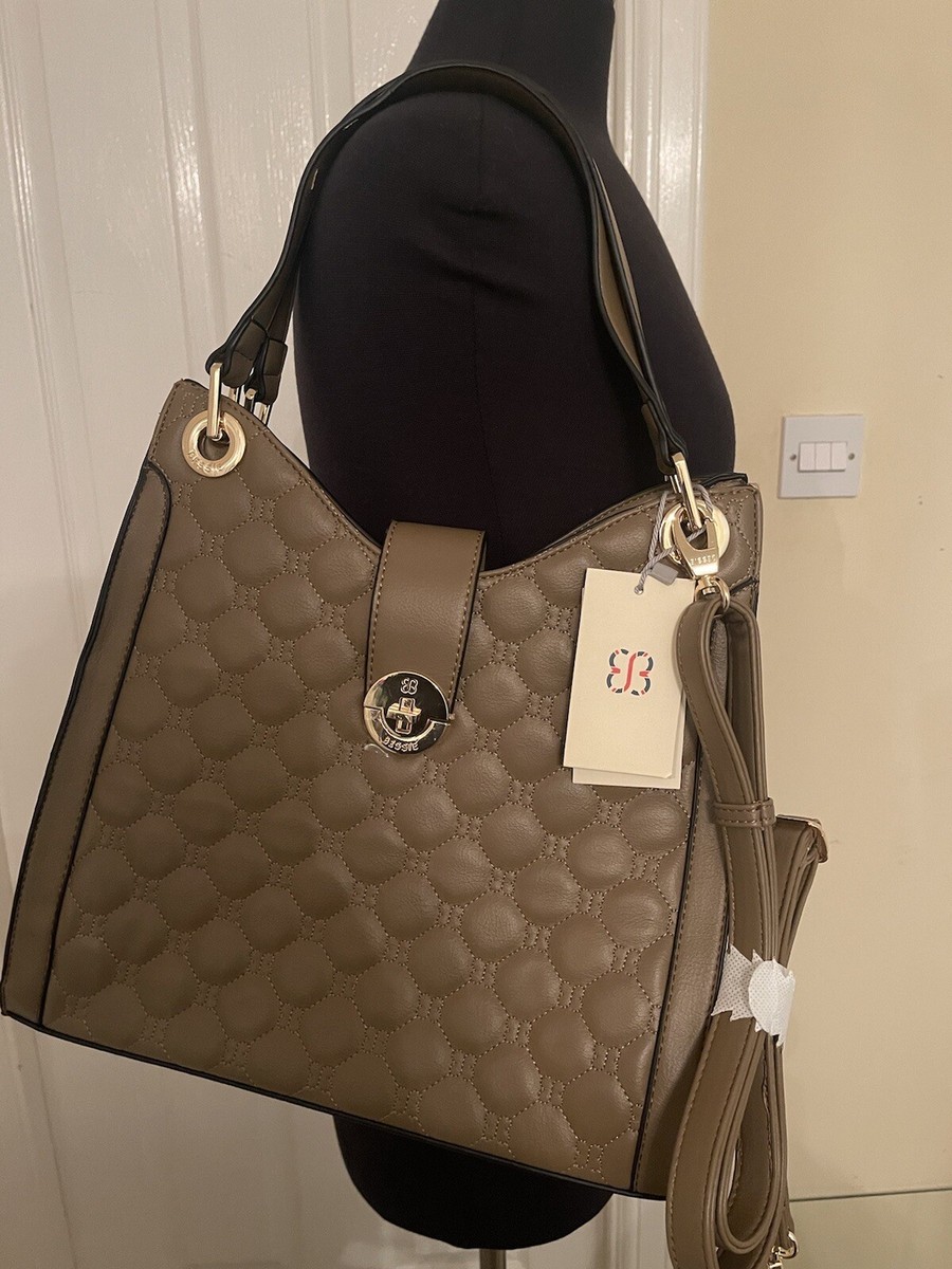 Bessie London Shoulder Bag, Classic Quilted Double