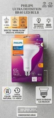 Philips Ultra Definition BR40 LED 10W Dimmable 800lm 2700K Soft White