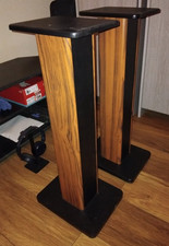 Pair Hi-Fi Speaker Stand, Wood Grain, 90cm