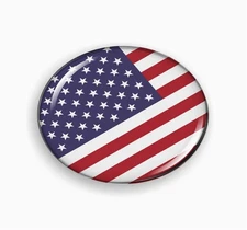 BestLicensePlateFrames Flag of USA | United States of America | 3D Domed CAR Em