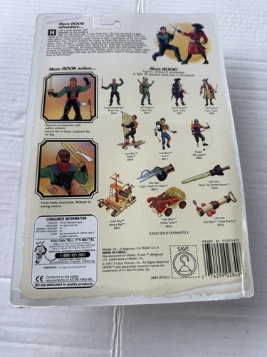 Hook Swashbuckling Peter Pan Action Figure 1991 Sealed Complete Vintage - Picture 10 of 10