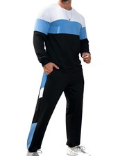 Men's Sweatsuits Set 2 Piece Warm Up Tracksuit Jogging Outfits Sports Fashion...