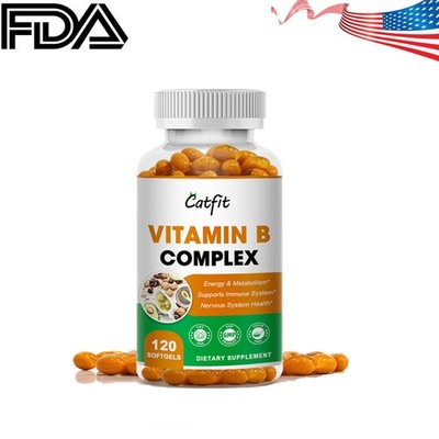 B-12 Complex 120ct Vitamins B2 B6 B12 & C Biotin  Folate Choline