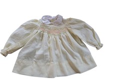 VTG POLLY FLINDERS SMOCKED DRESS GIRLS DRESS YELLOW SIZE 18 MO