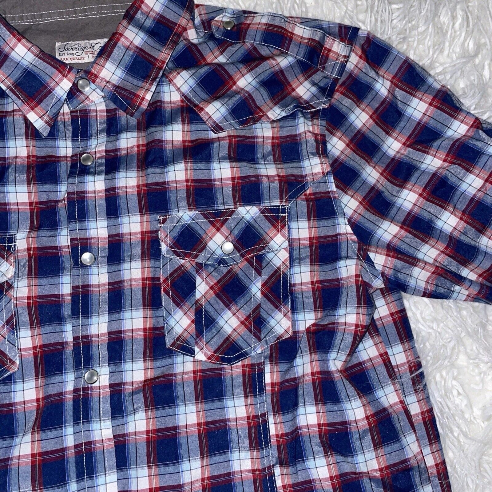 Sovereign Code Shirt Button Down Large Pearl Snap… - image 3