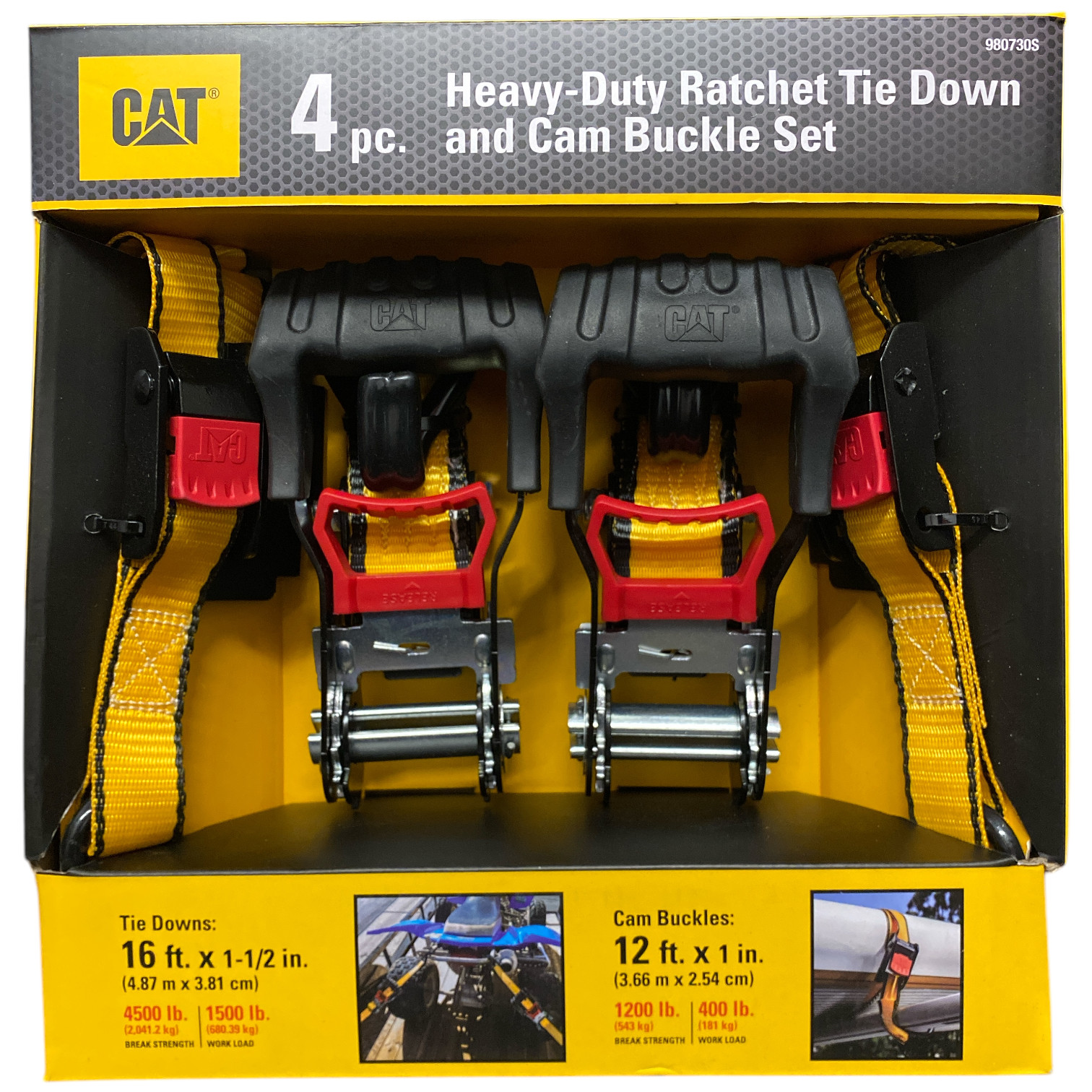 Набор для крепления ремешка с храповым механизмом CAT и кулачковой пряжкой с прорезиненными крючками 4шт 4390₽