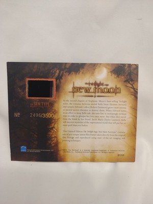 Twilight Saga  New Moon  Senitype Film Cell  #2496/3500 Edward