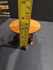 VINTAGE DOLLHOUSE MINIATURE WOOD DINING ROOM TABLE OPENING 3.5” TOP DIAMETER — photo 9