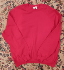 VTG 1980's Lee Midweight Cotton Sweatshirt Men's 2XL Red Made In USA