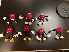Vintage 1988 California Raisins Plush Lot of 7 Hardee's Applause Figures Variant