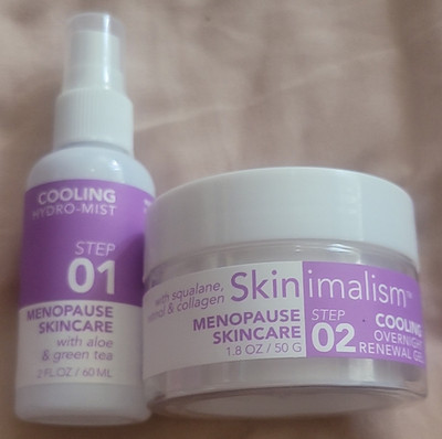 Skinimalism Menopause Skincare Cooling Hydro-Mist & Overnight Gel Set Retinol