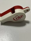 Vintage Coca Cola Whistle 1/2 Red 1/2 White