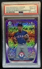 2023 Bowman Chrome Sebastian Walcott Purple Shimmer Refractor 1st #/250 PSA 10