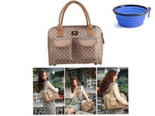 Dog Carrier Bag Pet Tote Bag Doggie Handbag Cat Purse Puppy Pouch, Free Colla...