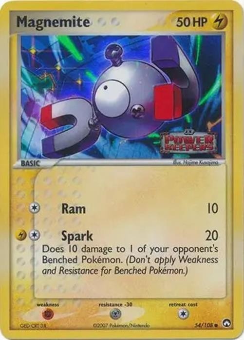 Magnemite - 54/108 - Pokemon Power Keepers Reverse Holo Rare LP