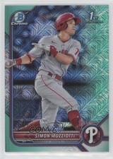 2022 Bowman Chrome Prospects Mega Box Aqua Mojo Refractor Simon Muzziotti 03ou