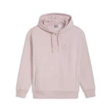 PUMA Enlighten Embossed Logo Pullover Hoodie Womens Pink Casual Outerwear 683507