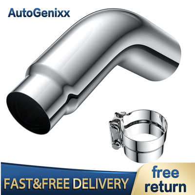 #ad Diesel Exhaust Chrome Turndown Elbow Tip 4quot; 5quot; 4quot; 6quot; 5quot; 6quot; Inlet Outlet 23quot; Long $199.99