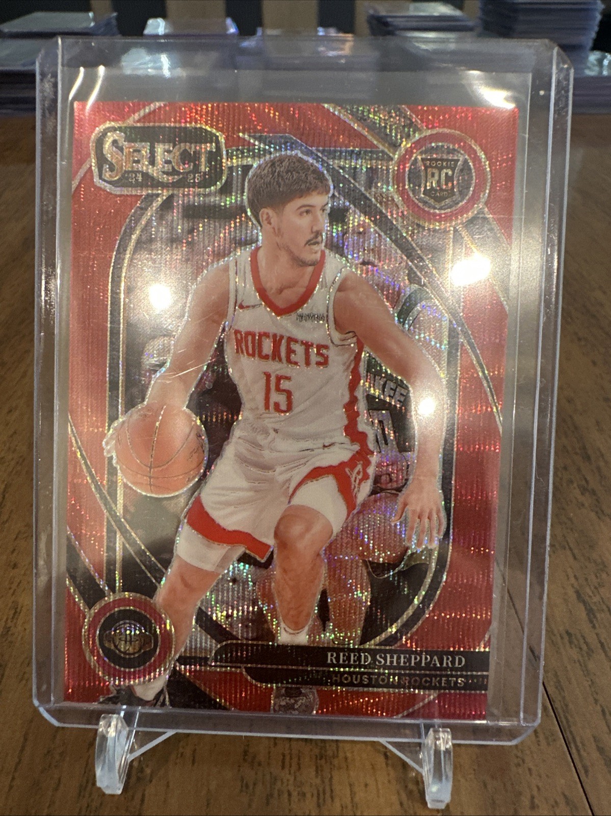 2024-25 select basketball reed sheppard #299 Courtside Red Wave Color Match