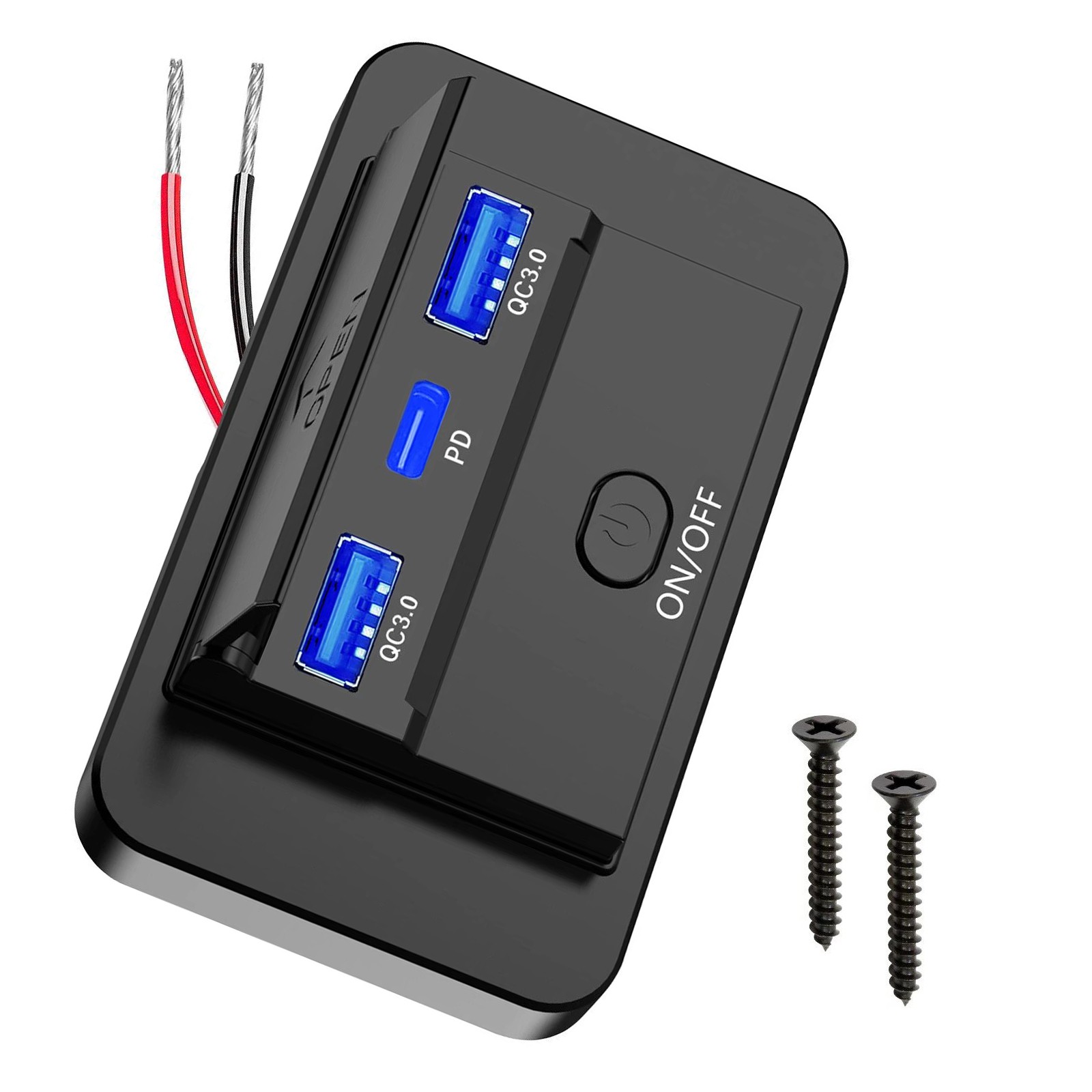 Car Fast Charger Power Outlet With On-Off Switch Support Versatile Charging Hub