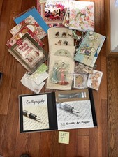Victorian Prints, Journals, Crafting Supplies And Calligraphy Workbook And Pad