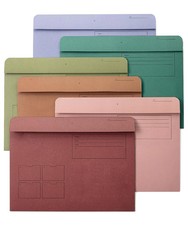 Paper Pocket Folders set 6 Pack Letter Size Assorted Colors mixed