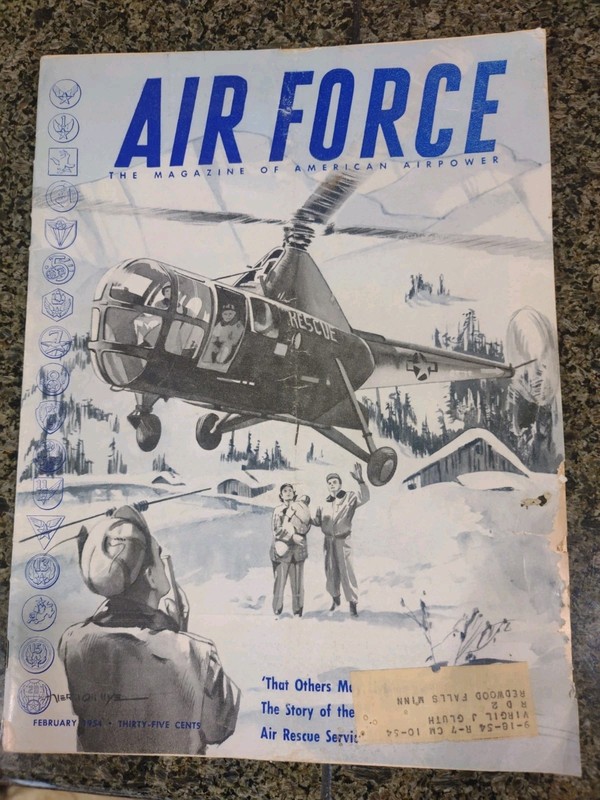 February 1954 AIR FORCE Magazine. Very Good+ Condition!
