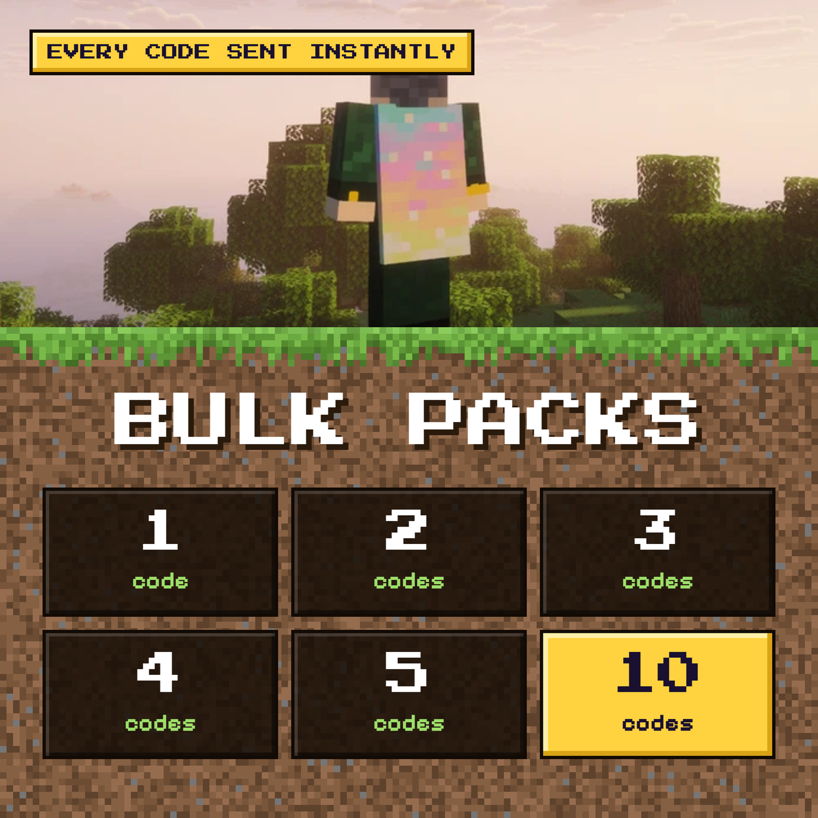 Minecraft Aurora Cape GLOBAL Code Bulk Lot 1-10 Java Bedrock ⚡INSTANT ...