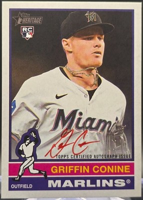 2025 Topps Heritage High Number Griffin Conine RC #ROA-GC Red Ink Auto 2/76