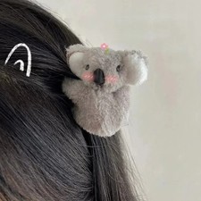 Plush Koala Bear Hair Clip Cute Animal Claw Hair Accessory
