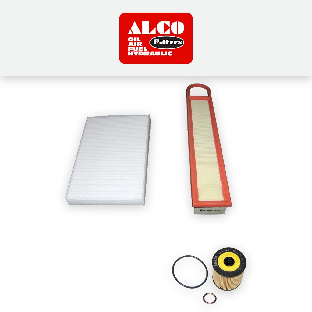 SERVICE KIT for PEUGEOT 308 1.6 VTI ALCO OIL AIR CABIN FILTERS (2007-2013)
