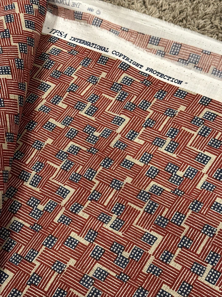 5 YARDS of Rare & Desired Longaberger OLD GLORY FABRIC 🇺🇸 NOS 56" Wide - Image 3 of 3