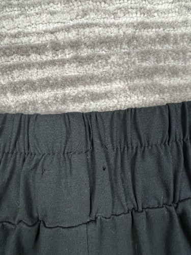 Real Essentials Pants Womens 2XL Black Pocketed Capri Pull On Elastic Waist - Picture 7 of 13