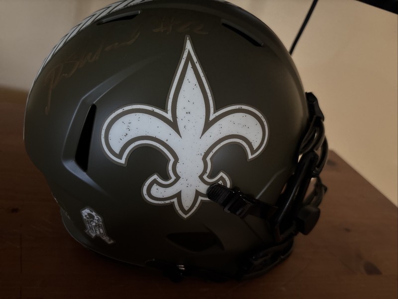 Rashid Shaheed Saints Autographed Replica Helmet Beckett Authenticated